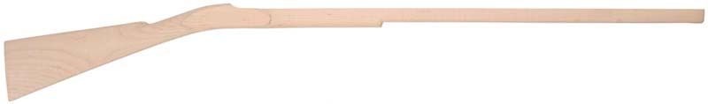 Stock, Hawken fullstock, pre shaped, non-inlet,
15/16" octagon 38" barrel, plain maple Stock, Hawken fullstock, pre shaped, non-inlet,
15/16" octagon 38" barrel, plain maple